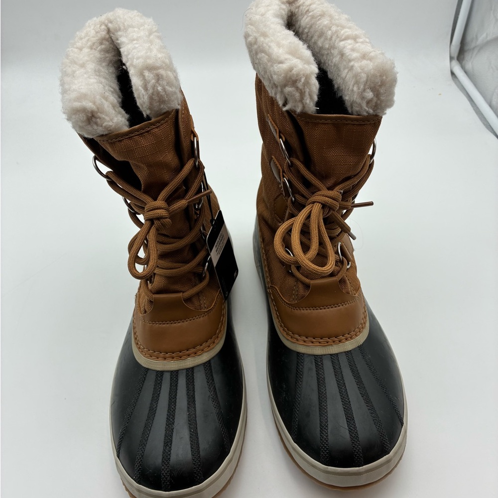 Sorel 1964 PAC Nylon Waterproof Men’s Boots, Camel Brown-Black, 11.5